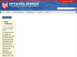 Screenshot sito: Spywareremove.com