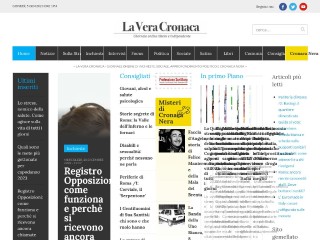 Screenshot sito: La Vera Cronaca