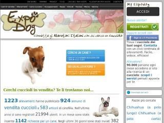 Screenshot sito: Expodog