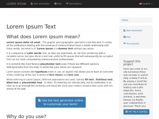 Screenshot sito: Loremipzum.com