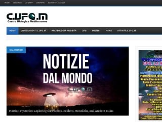Screenshot sito: Centro Ufologico Mediterraneo