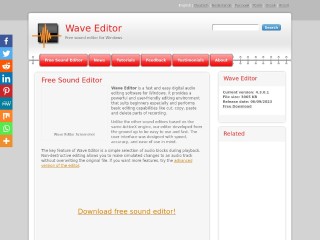 Screenshot sito: Wave Editor