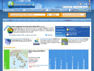 Screenshot sito: Datameteo.com