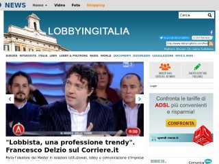 Screenshot sito: Lobbyingitalia.com