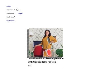 Screenshot sito: Codecademy