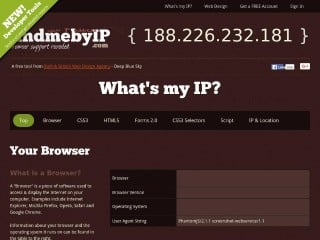 Screenshot sito: FindMeByIP.com