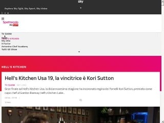 Screenshot sito: Hell's Kitchen Italia
