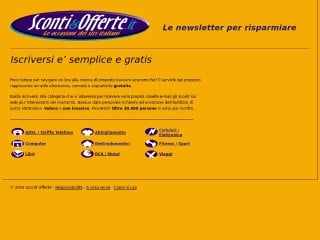Screenshot sito: Sconti-offerte.it