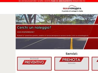 Screenshot sito: Autonoleggio.it