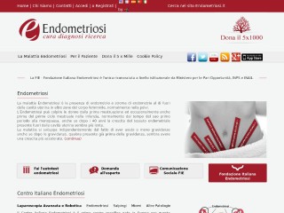 Screenshot sito: Endometriosi.it