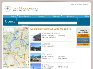 Screenshot sito: Lago Maggiore