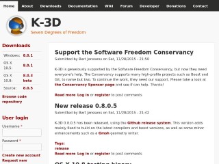 Screenshot sito: K3d