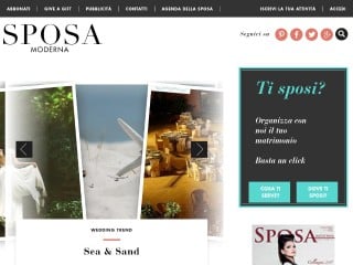Screenshot sito: Sposamoderna