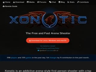 Screenshot sito: Xonotic