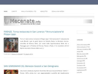 Screenshot sito: Mecenate.info