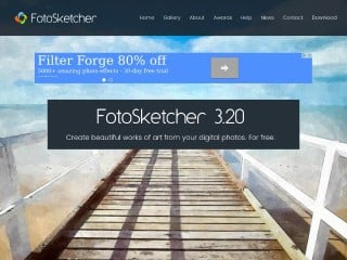 Screenshot sito: FotoSketcher