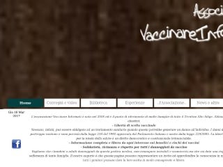 Screenshot sito: Vaccinare Informati