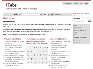 Screenshot sito: Ttabs