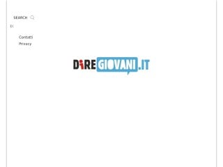 Screenshot sito: DireGiovani.it