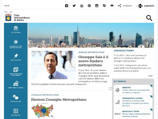 Screenshot sito: Provincia di Milano