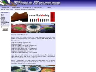 Screenshot sito: World Stadiums