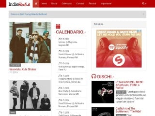 Screenshot sito: Indie-Rock.it