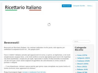 Screenshot sito: Ricettario Italiano