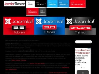 Screenshot sito: Joomlatutorials.com