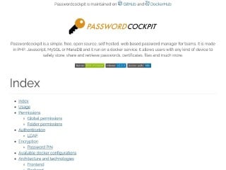 Screenshot sito: Passwordcockpit