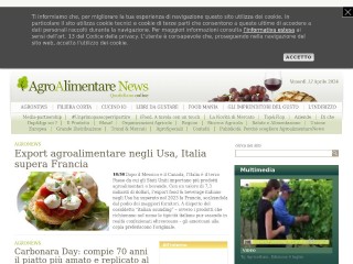 Screenshot sito: AgroalimentareNews