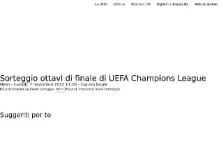 Sorteggio UEFA Champions League 