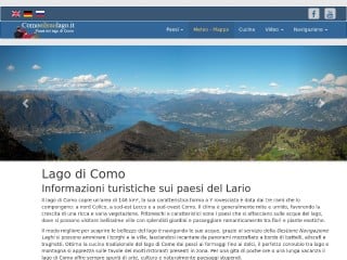 Screenshot sito: Como e il suo lago