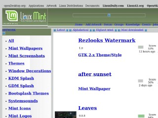 Screenshot sito: Linuxmint-art.org