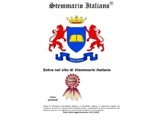 Screenshot sito: Stemmario Italiano
