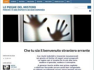 Screenshot sito: Le Pieghe del Mistero