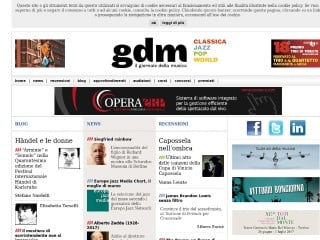 Screenshot sito: Il Giornale della Musica
