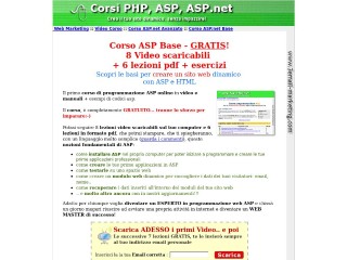 Screenshot sito: Corso Base di ASP