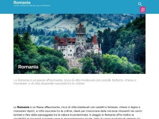 Screenshot sito: Romania Turismo