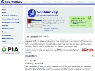 Screenshot sito: SeaMonkey