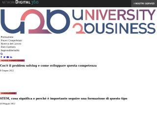 Screenshot sito: University2Business