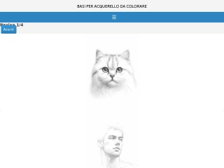 Screenshot sito: Basi per Acquerelli da colorare