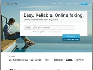 Screenshot sito: HelloFax