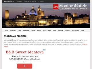 Screenshot sito: Mantova Notizie