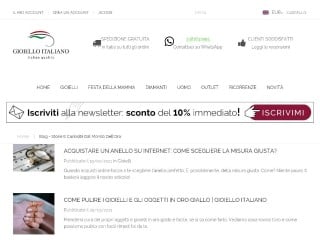 Screenshot sito: Gioiello Italiano Blog