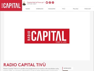 Screenshot sito: Radio Capital TiVù