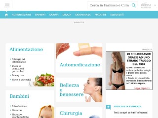 Screenshot sito: Farmaco e Cura