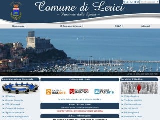 Screenshot sito: Città di Lerici