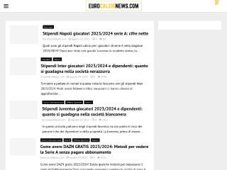 Screenshot sito: EuroCalcioNews.com