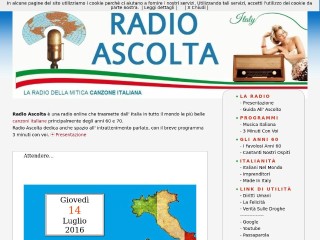 Screenshot sito: Radio Ascolta
