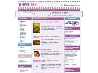 Screenshot sito: Il Menu